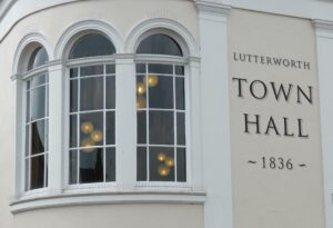 Lutterworth Town Hall side view